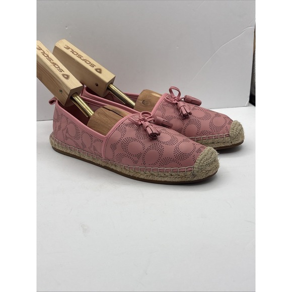 Coach C2782 Carson Espadrille Shoes Bubblegum Size 8 B - Picture 10 of 16